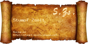 Stumpf Zsolt névjegykártya